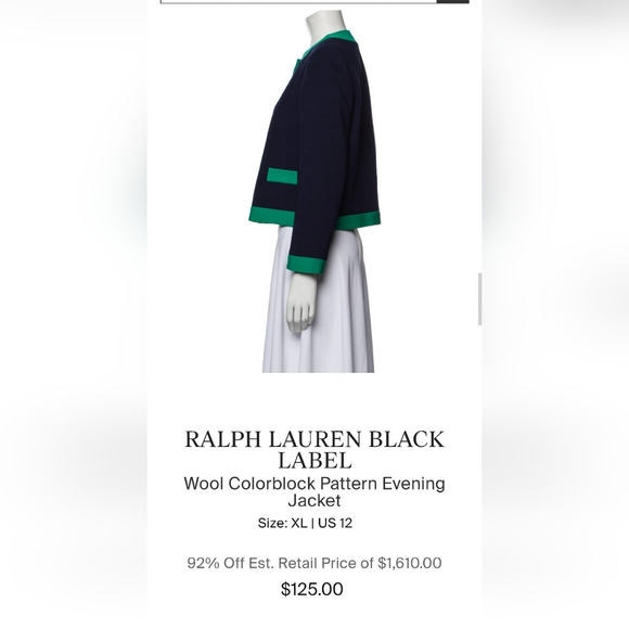 Ralph Lauren Black Label Blazer Jacket, XL, Size 12 - Picture 7 of 12